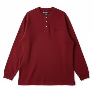 CHAPS Ralph Lauren Henley Long Shirt XL Burgundy Cotton – Flaw Noted